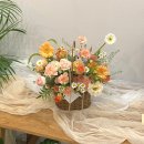 또꽃 | 일산꽃집 또꽃 : 피치 파스텔 꽃바구니 후기 + 꽃다발 추천!