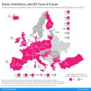 유럽의 부동산, 상속 및 증여세율 이미지