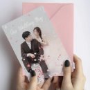 비즈하우스 1단 엽서형 셀프청첩장 후기 글씨체 비용