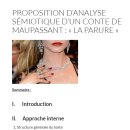PROPOSITION D’ANALYSE SÉMIOTIQUE D’UN CONTE DE MAUPASSANT : « LA PARURE » 이미지
