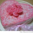 핑크 하트 떡케익 만들기 이미지