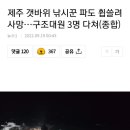 제주 갯바위 낚시꾼 파도 휩쓸려 사망…구조대원 3명 다쳐(종합) 이미지