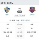 2022년 9월18일 (일) 울산현대 VS 수원FC 울산 문수 경기장 경기일정 이미지