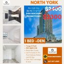 🎀🎀🎀Hot Deals🎀🎀🎀 👑👑1 Bed +Den@노스욕👑👑$100 Discount Promotion!!👑👑 이미지