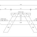 피크닉테이블 설계도입니다 이미지