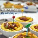 귀여운~미트볼 식빵 타르트, 맛있는 간식 이미지