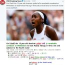 #CNN #KhansReading 2019-07-06 Cori Gauff, the 15-year-old American pulled off a remarkable comeback 이미지