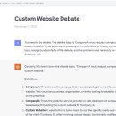 Debate Topic - Company A must request company B to build a custom website. 이미지