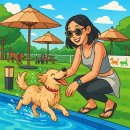 렛츠독 | [대형견 수영장 방문기/ 부천 웅플 / 렛츠플레이독]