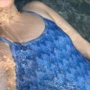 루이스(LOUIS) | [수영] 르망고 느와 - Louis Top : 비치웨어 커버업 원오프숄더 니트 (feat. 포일수영복)