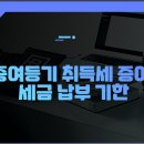 집증여등기 취득세 증여세 세금 납부 기한 이미지