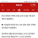 부산 호우경보 발령…지난해 1명 실종돼 숨진 온천천 등 통제, 재난문자 &#39;외출자제&#39; 요청 이미지