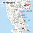 부산 서구 장군산-암남공원 산행지도 이미지