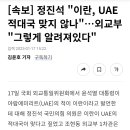 [속보] 정진석 "이란, UAE 적대국 맞지 않나"…외교부 "그렇게 알려져있다" 이미지