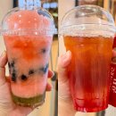 비주얼 샤워(Visual Shower) | 공차 신메뉴 수박샤워펄크러쉬 수박우롱아이스티 내돈내산 비교후기