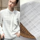 초대폭 레이온블랜드 도비 자가드원단 백아이보리 엘리안 천원단 이미지