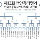 제13회 천안흥타령기 전국초등학교야구대회 대진표 이미지