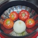 토마토 양파쪄서 갈아 비빔국수 양념 만들었습니다 이미지