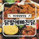 닭발에 빠진 닭 이미지