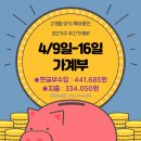 4월 9일-16일 아기 육아하는 3인가구 가계부