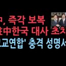 中, 즉각 보복 - 駐中한국대사 초치 - &#39;고교연합&#39; 충격 성명서 이미지