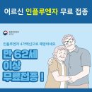 어르신 인플루엔자(독감) 무료 접종 안내 이미지