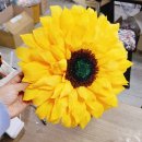 페이퍼플라워 주름지 해바라기 액자 이미지