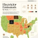 미국 시각화: 주별 1인당 전력 ​​배출량 이미지