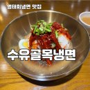 수유마을시장 공영주차장 | 미아동 수유역 맛집 수유골목냉면 본점, 명태회냉면과 갈비만두 궁합이 환상인 곳