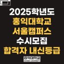 2025학년도 홍익대학교 서울캠퍼스 수시모집 합격자 내신등급 l 학교장추천자전형