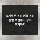슬기로운 렌탈 | 슬기로운 스키 여행 스키 렌탈 보험부터 장비 후기까지!