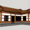 3D도면 몰아보기 20평 ㄱ자 한옥3D 도면(Wood Wood Korean house-한옥동영상) 이미지