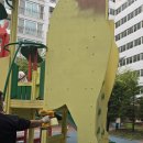 씨유 목동2단지점 | 목동 아파트단지 목재 놀이기구 보수작업