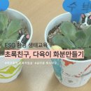 구리 남양주 특수학급 원예수업, 생태환경교육 다육이 화분 만들기 출강