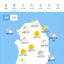 오늘의 날씨🌞☔️☃️, 2024년 4월 23일 화요일 이미지