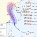 제12호 태풍 무이파(MUIFA), 제14호 태풍 난마돌(NANMADOL) 예상이동 경로 (2022년 9월 13일 09시 현재) 이미지