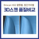 [3D스캐너 품질 비교] Einscan HX2 – 광원별, 점간 거리 별 3D스캔 품질 비교