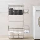 무궁 세탁 | 퓨어셀 프리미엄 304 올스텐 이동식 대용량 세탁 빨래 바구니 2단, 1개 솔직 후기