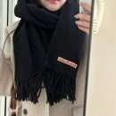 너비울 | Acne Studios 아크네스튜디오 - 오버사이즈 캐나다 뉴 울 스카프 머플러 블랙 후기 및 착샷