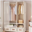 우리집 옷장의 재발견(정리수납) | 심플 ３단 수납형 간이 옷장 추천 자취방 드레스룸 효율적인 공간 활용