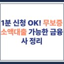 OK통신 | 1분 신청 OK! 무보증 소액대출 가능한 금융사 정리