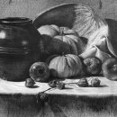 소묘와오일파스텔 이미지