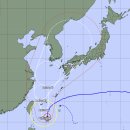 초강력 태풍 '힌남노' 9월 1일 22시 한국/ 미국 / 일본 예상경로 이미지