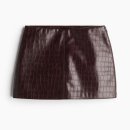 H&amp;M 흐앤므 크로커다일 패턴 미니 스커트