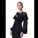 S라인 라인댄스 | 라틴댄스 러플 셔츠 매력 완성