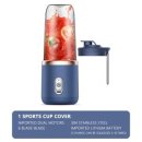 6 블레이드 휴대용 과즙 컵 과일 주스 컵, 자동 소형 전기 과즙 스무디 블렌더 아이스 크러시 컵 푸드 프로세서 이미지