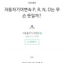 자동차 변속기 P, N,R,D의 뜻이 무엇인가? 이미지