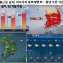 [출근길 날씨] 저녁까지 중부지방 비 ~~~ 평년 수준 기온 이미지