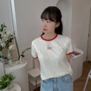 정채연 코드그라피 여성 반팔 티셔츠 링거티 코디 CGP 씨지피 무드로 완성해
