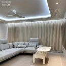 디에르퍼스트 사거리1 | 데코인홈 창원커튼 힐스테이트 더 퍼스트 41평, 나비주름커튼으로 더 고급스럽게 (시공후기)